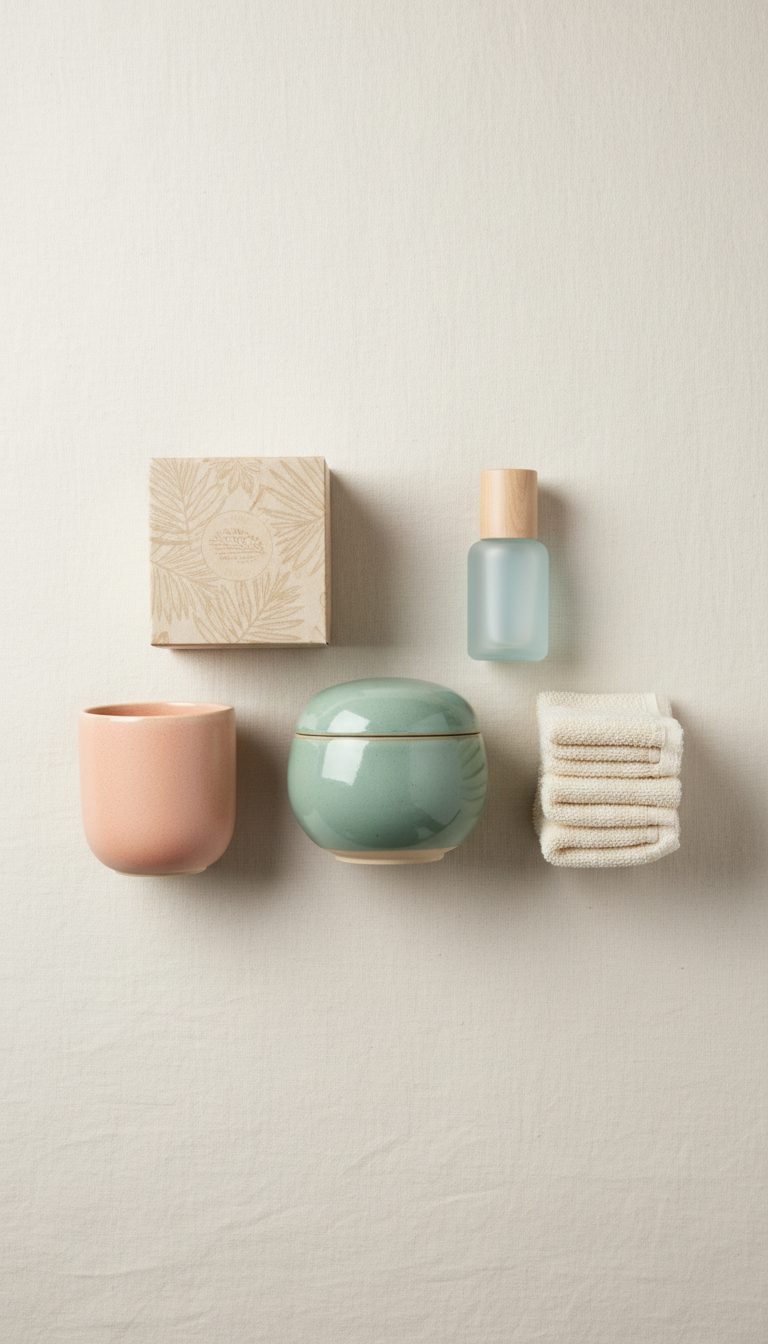 Restorative self-care kit with calming touches