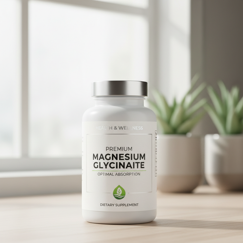 Magnesium Glycinate supplement bottle