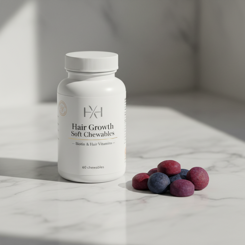 Hair Growth Soft Chewables — Biotin & Hair Vitamins for Men & Women | 60 Chewables