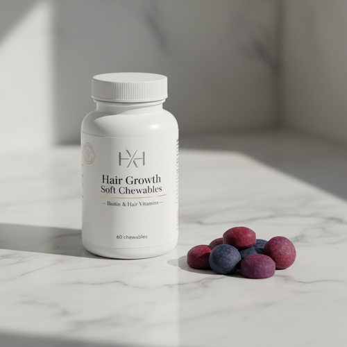 Hair Growth Soft Chewables — Biotin & Hair Vitamins for Men & Women | 60 Chewables